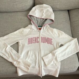 Vintage Abercrombie hoodie with stitched on letters
